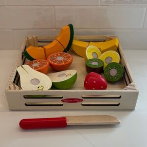 Melissa & Doug Wooden Cutting Fruit Play Food